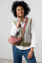 Gwyneth Fair Isle Sleeveless Cardigan, Moss image 7