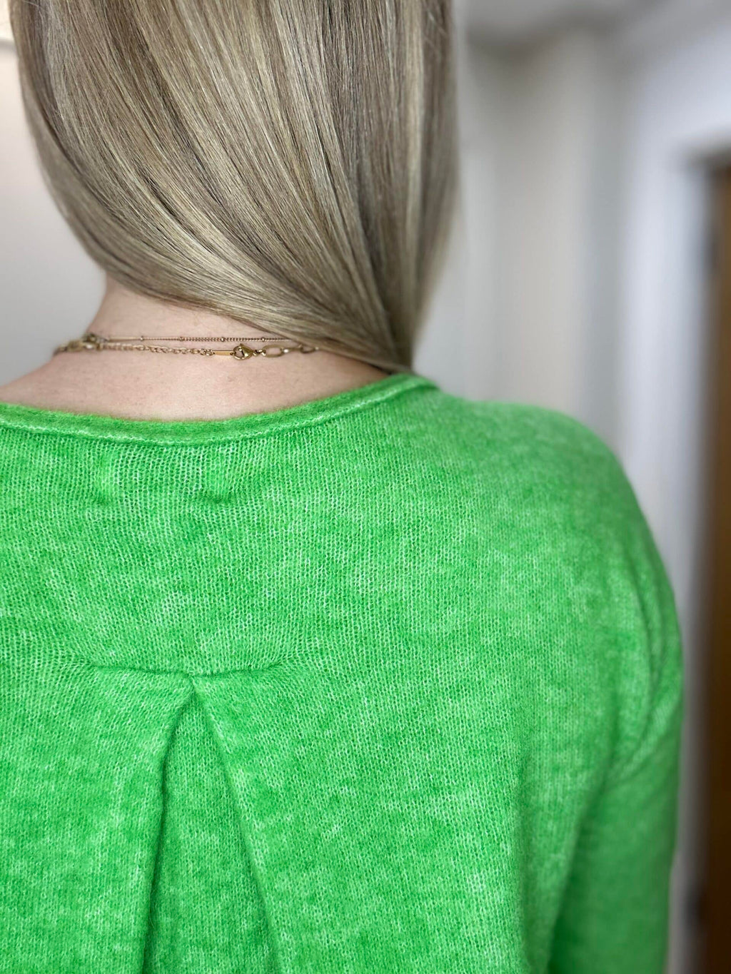 Riette Pleat Pullover, Poison Green image 2