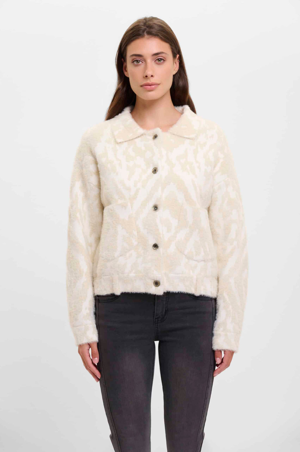 Bubbly Boxy Jacket, Birch ikat image 0