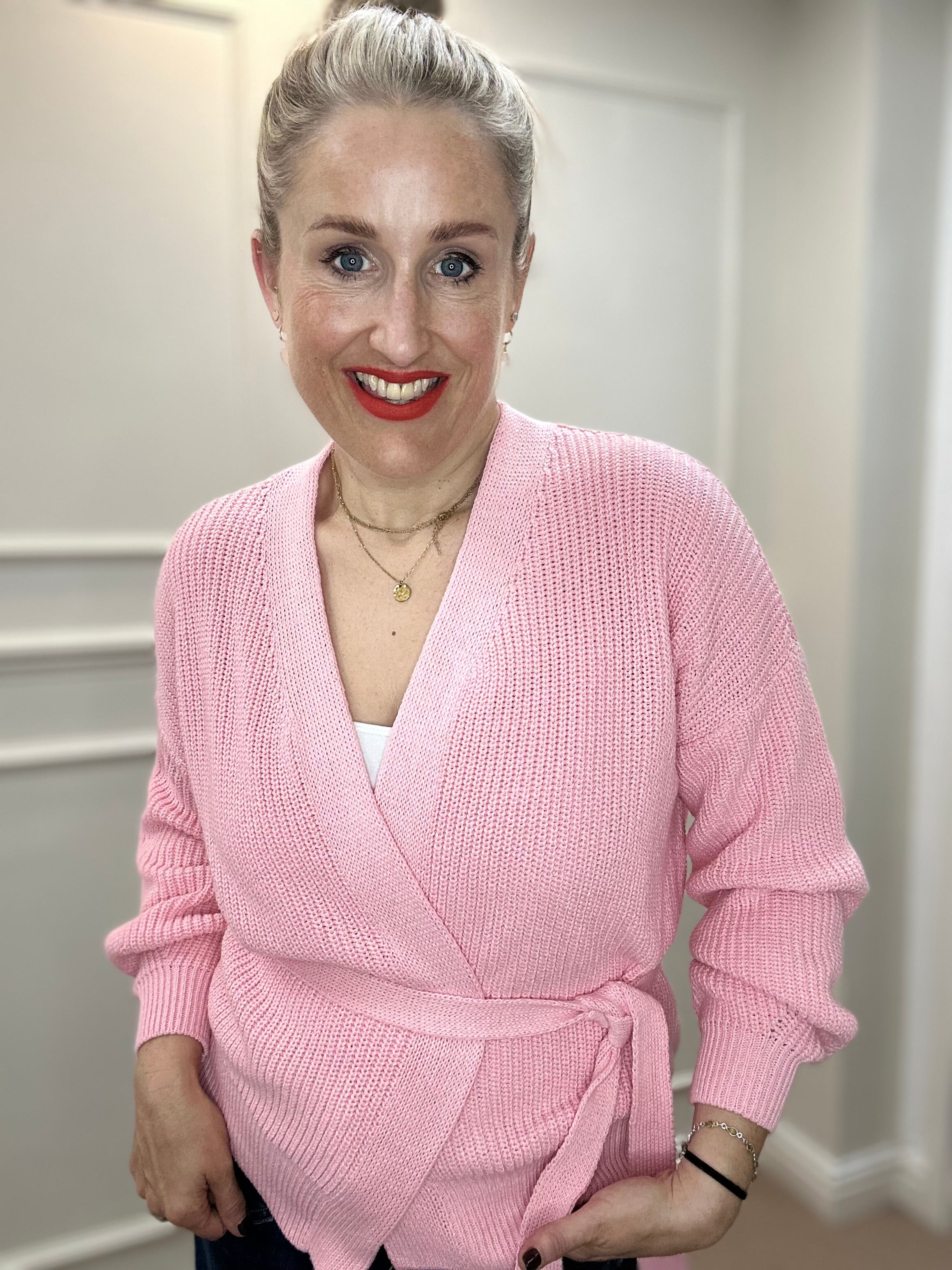 Fry Knit Cardigan, Rose image 0