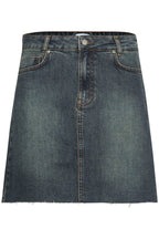 Dango Skirt, Dark Blue - dirty wash image 3