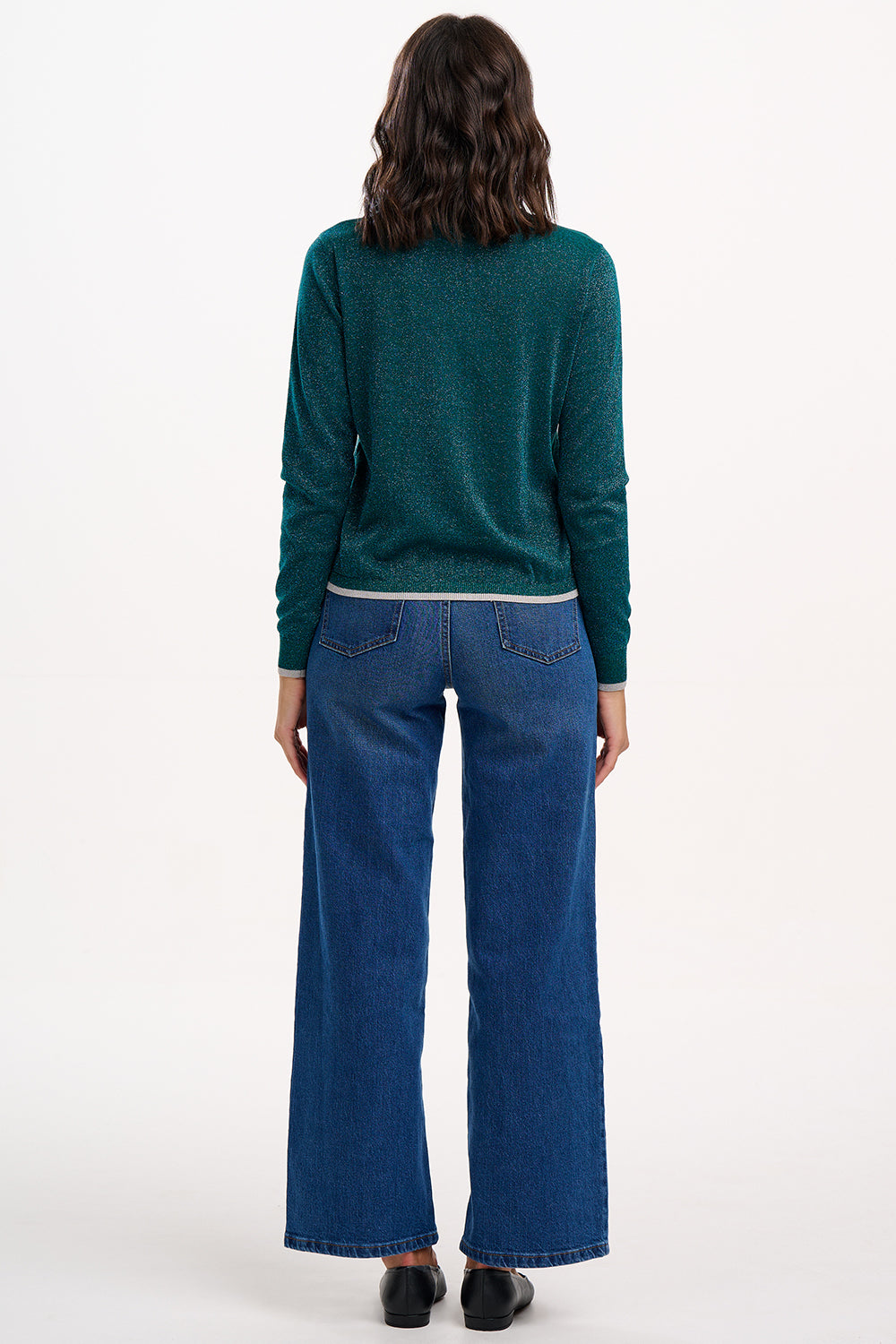 Ophilia Cardigan, Teal Sparkle image 3