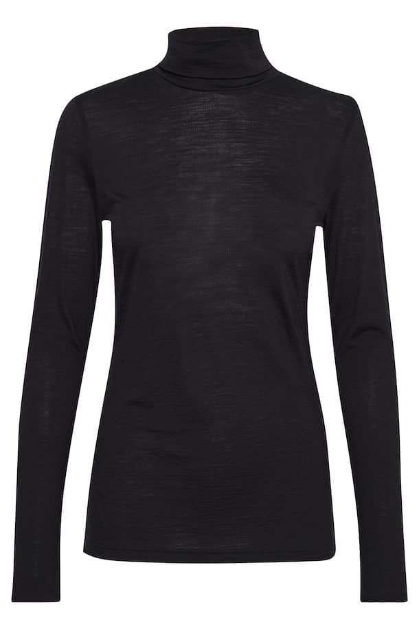 Rollneck Top, Black image 5