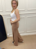 Eva Flared Lounge Pants, Camel image 2