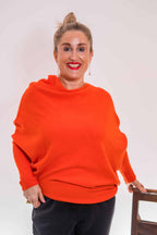 Asymmetric Knit, Orange image 4