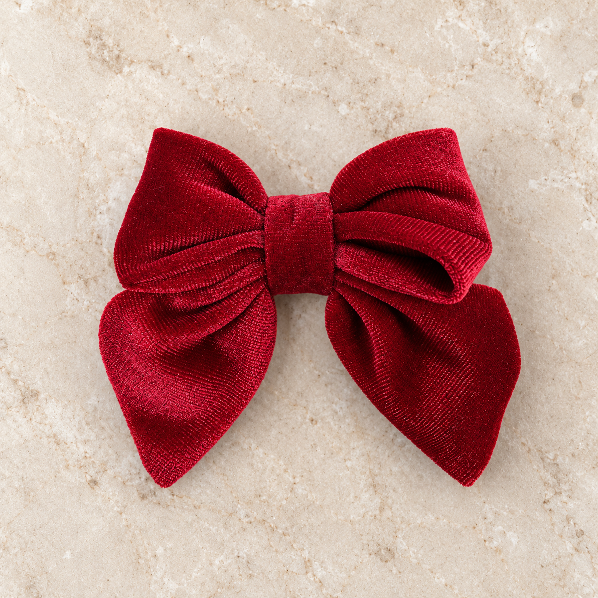Hair Bow Clip, Deep Scarlet - front