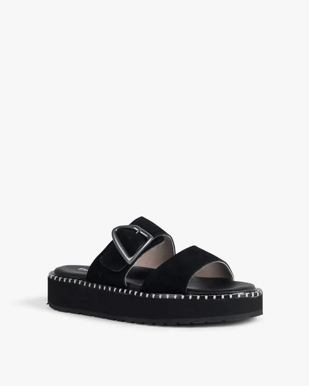 Scarlet Cushioned Sandal, Black