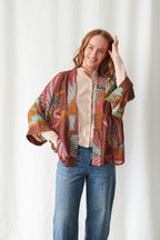 Crane Brown Kimono