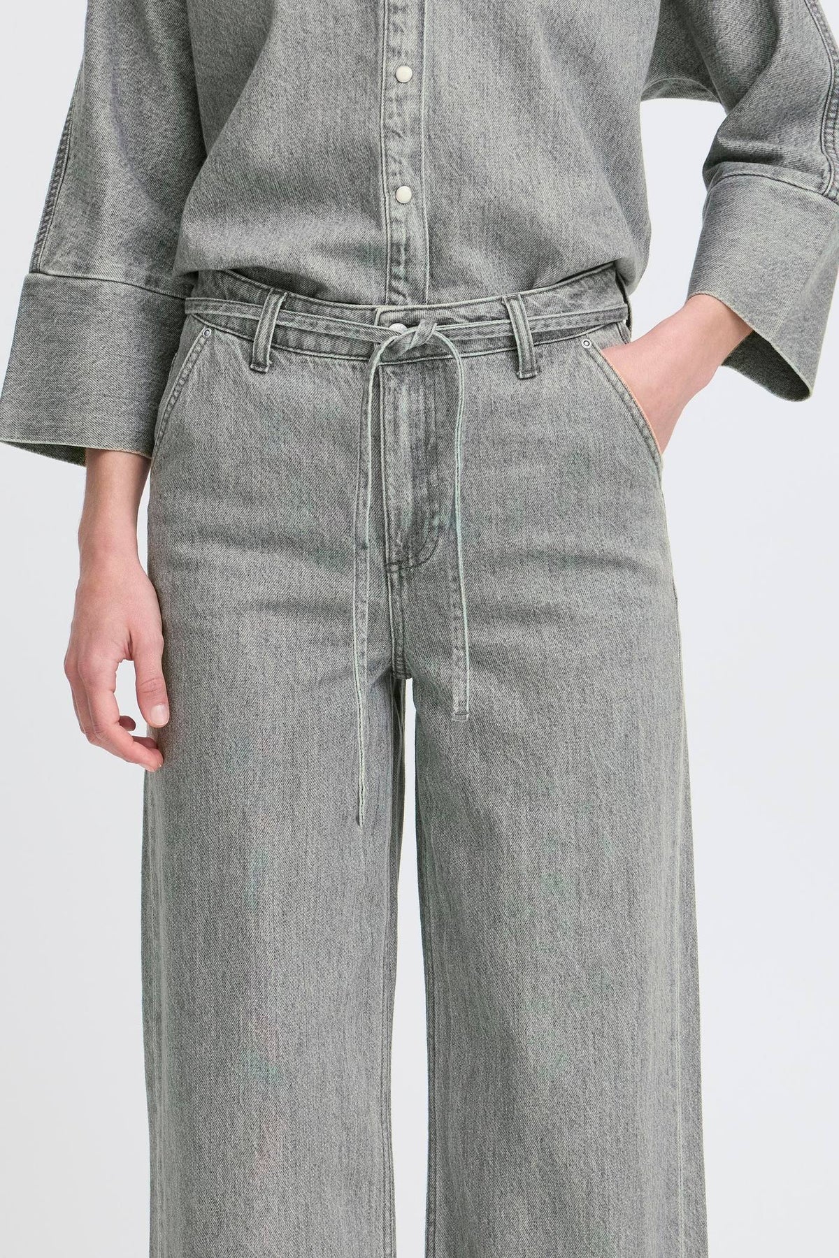 Kimu Jeans, Mid Grey Denim
