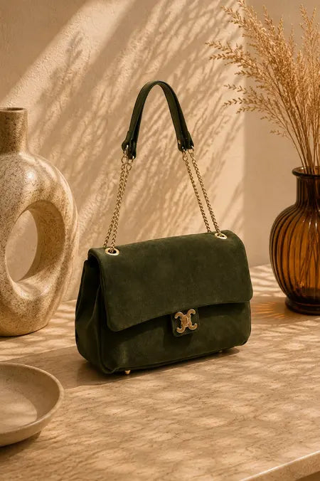 Legenda Suede Bag, Olive