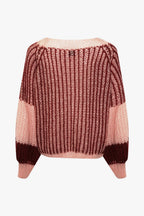 Liana Knit Sweater, Rust Blush Combo