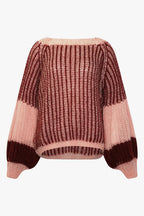 Liana Knit Sweater, Rust Blush Combo