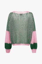 Liana Knit Sweater, Green Bubblegum