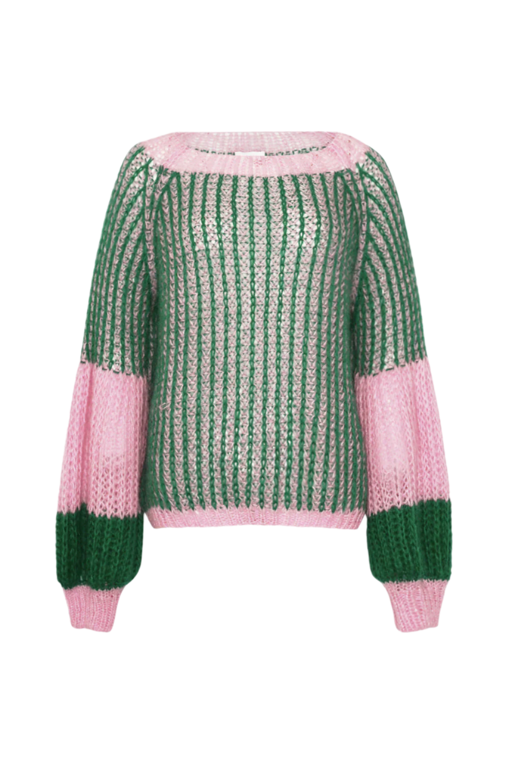 Liana Knit Sweater, Green Bubblegum
