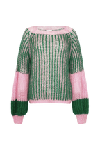 Liana Knit Sweater, Green Bubblegum