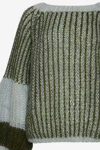 Liana Knit Sweater, Light Blue/Army