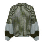 Liana Knit Sweater, Light Blue/Army