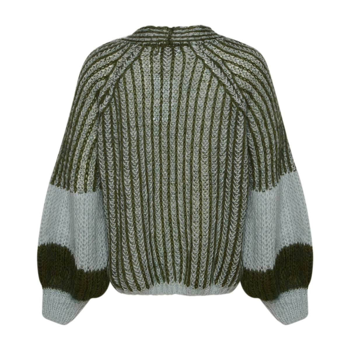 Liana Knit Sweater, Light Blue/Army