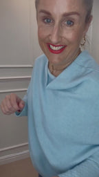 Asymmetric Knit, Powder Blue