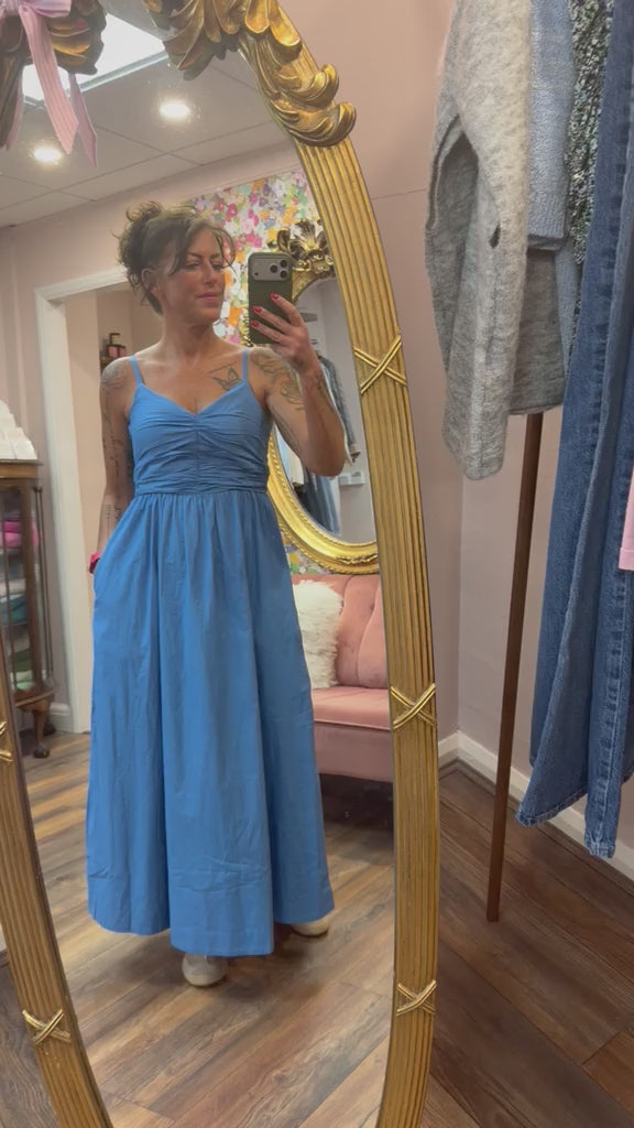Paige Midi Dress, Blue
