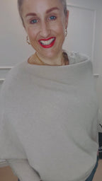 Asymmetric Knit, Beige