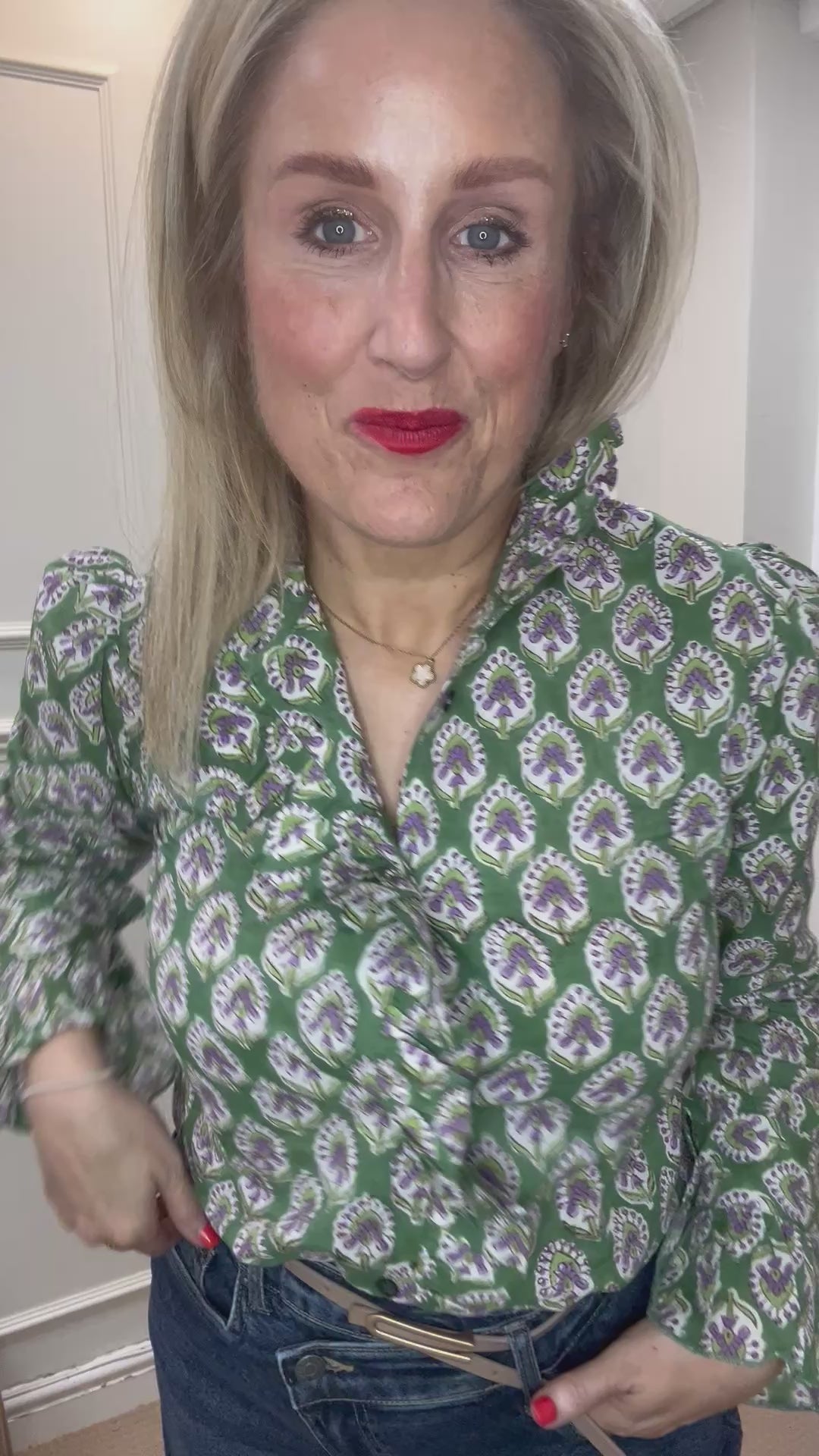Bibi Shirt, Cotton Desert Sage