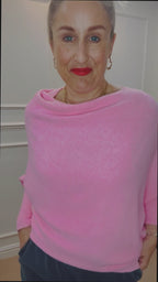 Asymmetric Knit, Baby Pink