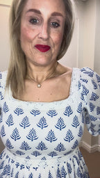 Anna Cotton Dress, Blue Lotus