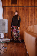 Primula Black A-Line Maxi Skirt