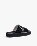 Scarlet Cushioned Sandal, Black