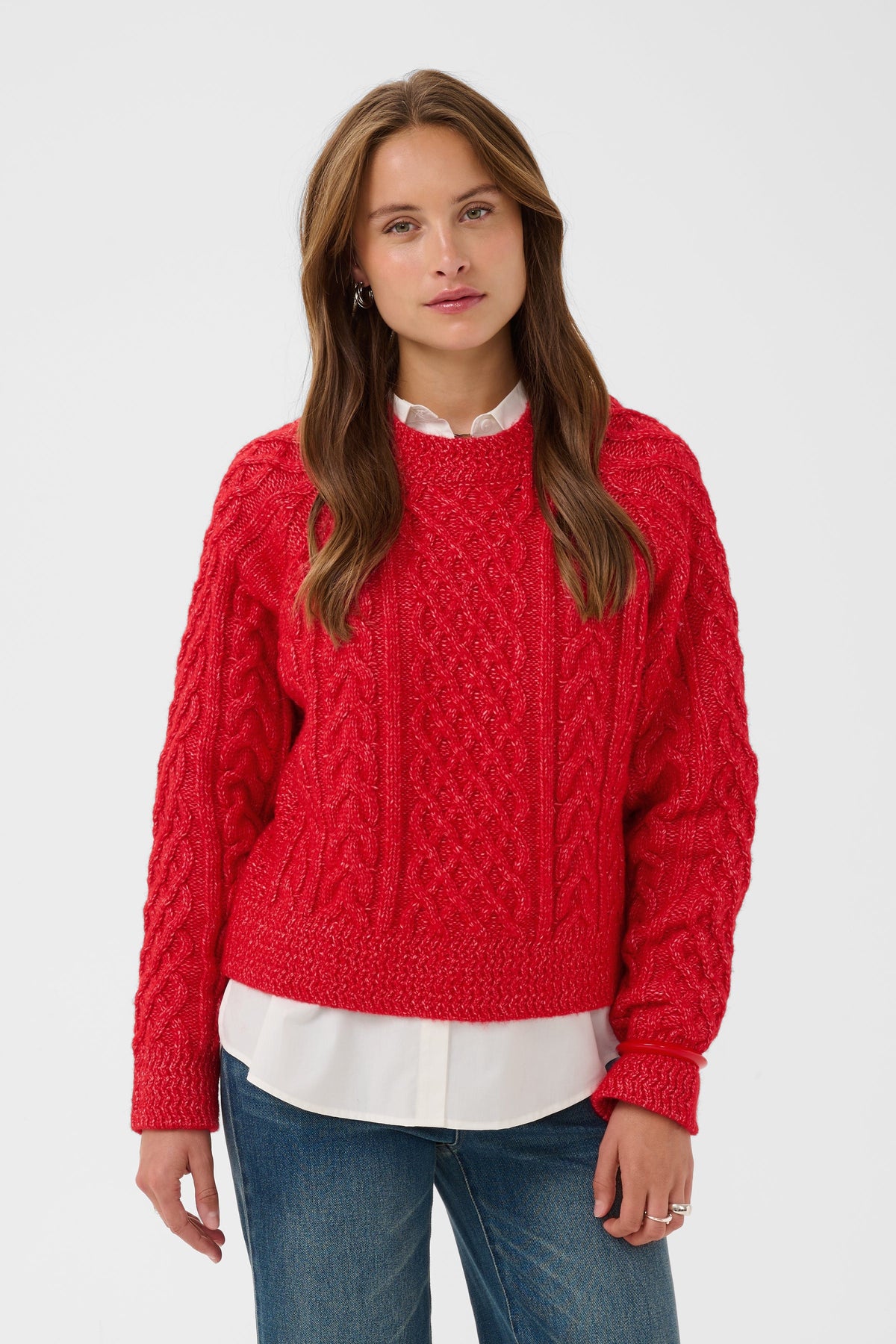 Uwenasz Pullover, True Red Melange