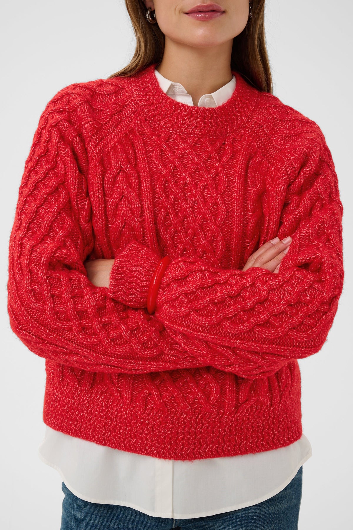 Uwenasz Pullover, True Red Melange