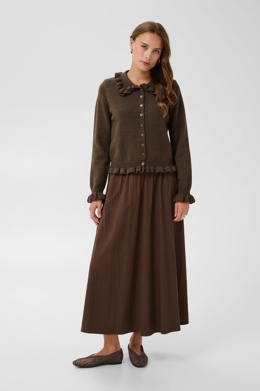 Uminasz Cardigan, Chocolate Brown Melange