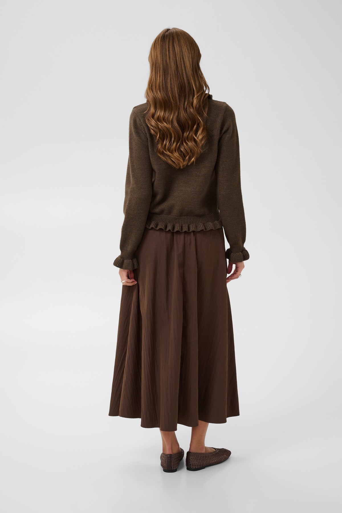 Uminasz Cardigan, Chocolate Brown Melange